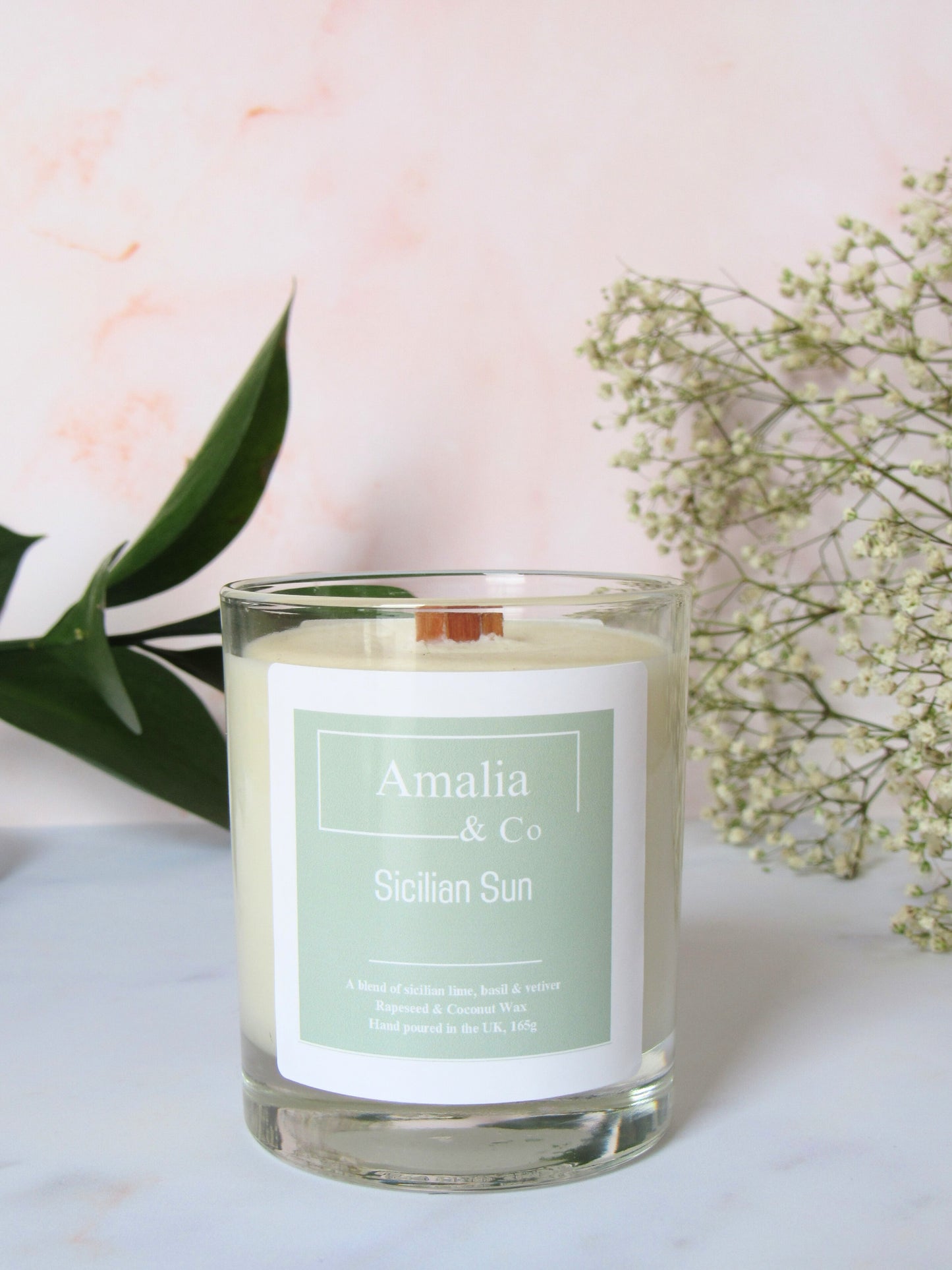 Sicilian Sun - Citrus & Floral Scented Candle | Eco-Friendly Wood Wick