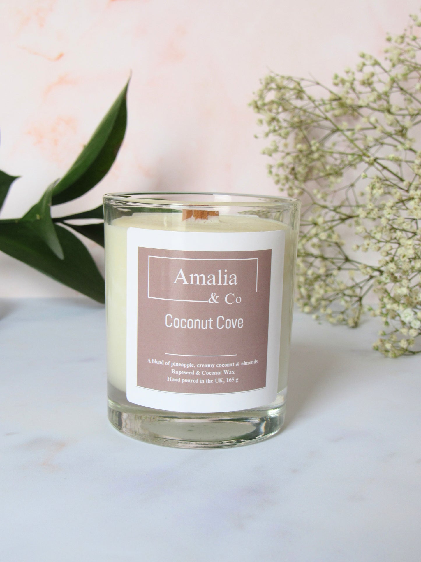 Coconut Cove - Tropical Pineapple & Coconut Scented Candle | Eco-Friendly Wood Wick