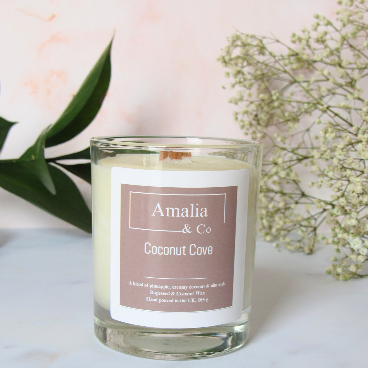 Coconut Cove - Tropical Pineapple & Coconut Scented Candle | Eco-Friendly Wood Wick