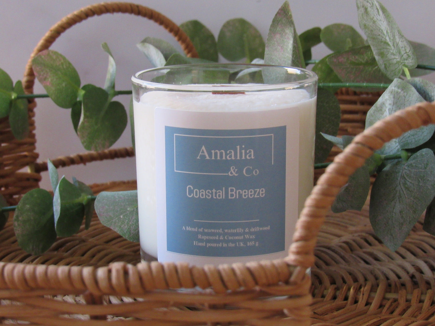 Coastal Breeze - Luxury Driftwood & Seaweed Scented Candle | Eco-Friendly Wood Wick