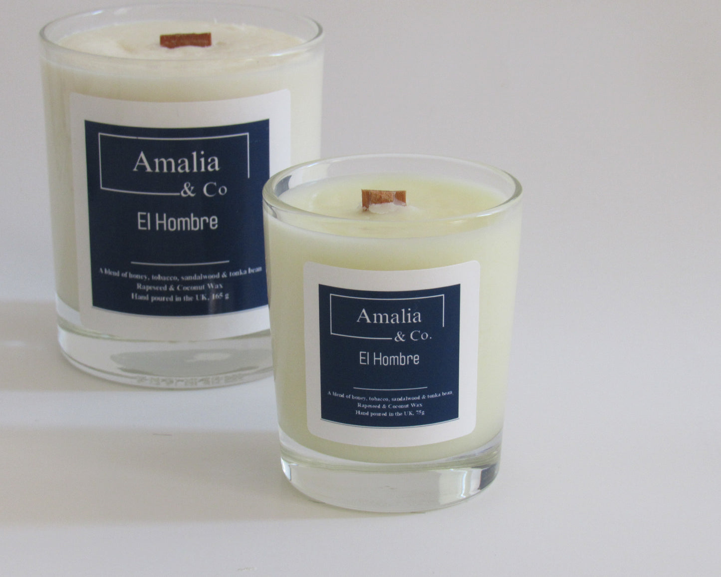 El Hombre - Sophisticated Tobacco & Honey Scented Candle | Eco-Friendly Wood Wick