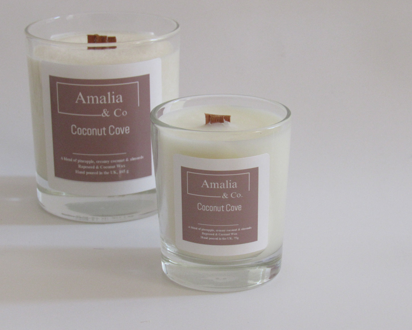 Coconut Cove - Tropical Pineapple & Coconut Scented Candle | Eco-Friendly Wood Wick