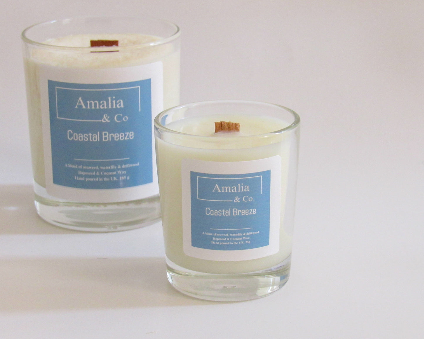 Coastal Breeze - Luxury Driftwood & Seaweed Scented Candle | Eco-Friendly Wood Wick