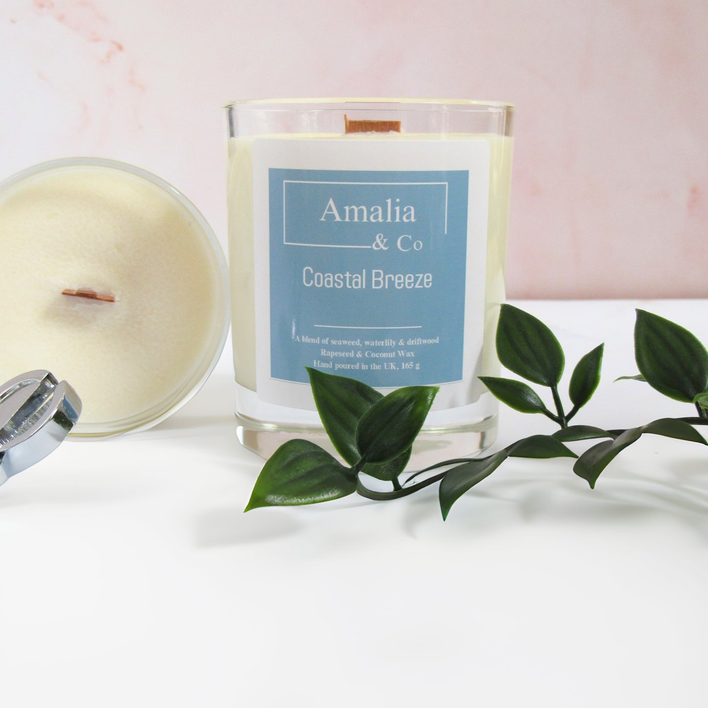 Coastal Breeze - Luxury Driftwood & Seaweed Scented Candle | Eco-Friendly Wood Wick