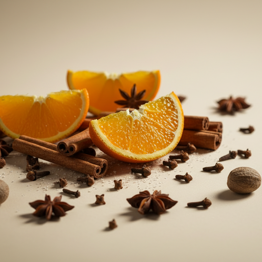 Winter Spice candle scent inspiration with warm seasonal spices and cosy festive home fragrance by Amalia & Co