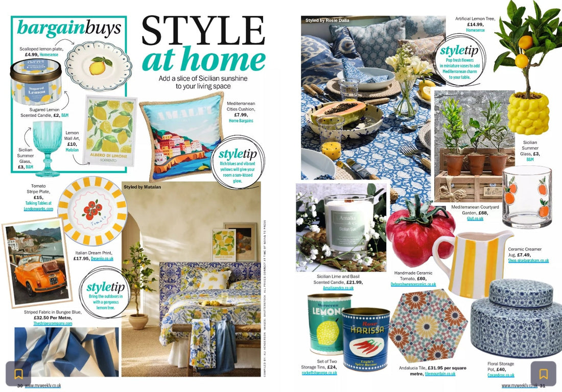 Amalia & Co. Featured in My Weekly Magazine | Sicilian Sunshine