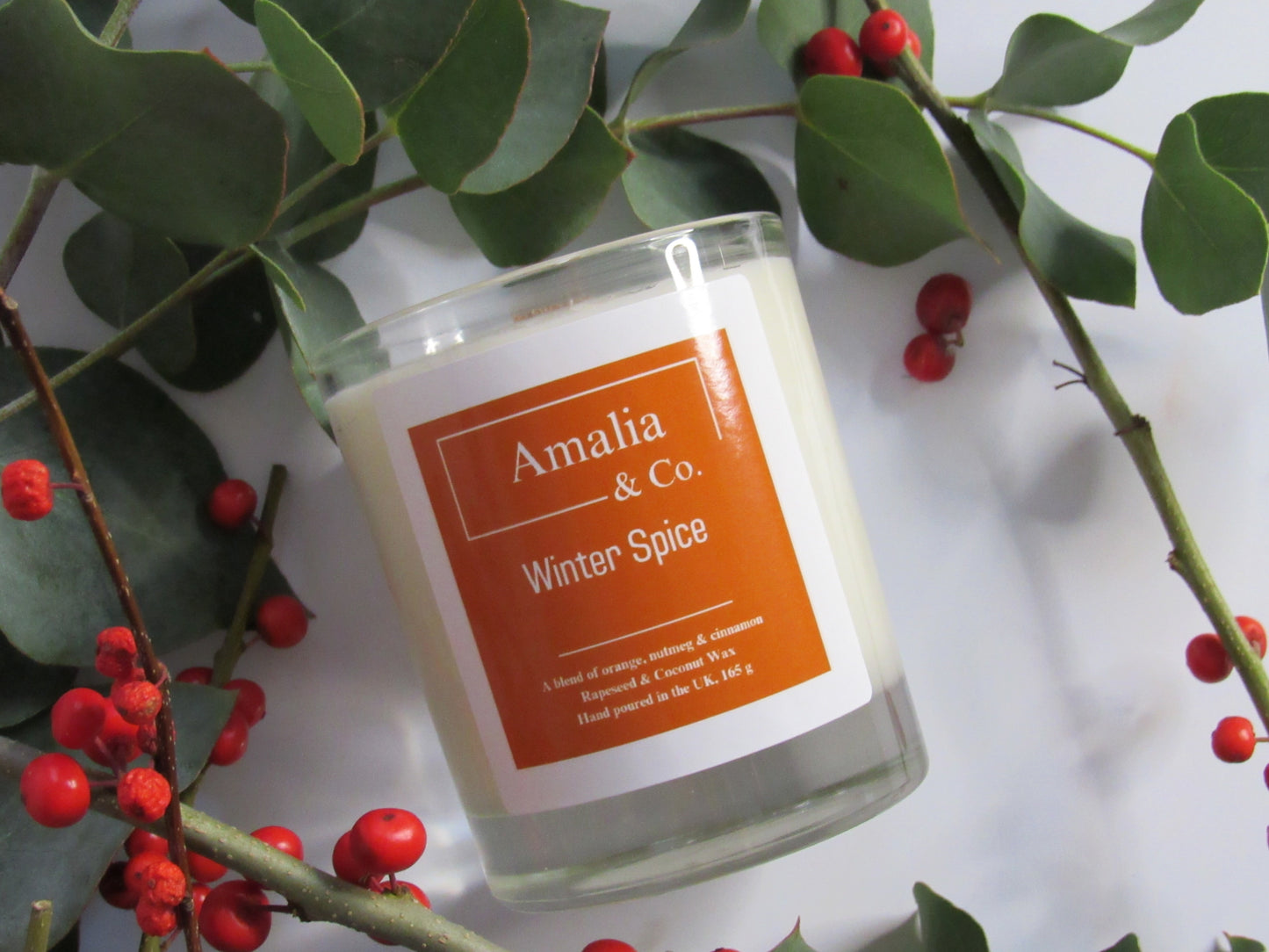 Winter Spice - Citrus & Spice Scented Candle | Eco-Friendly Wood Wick