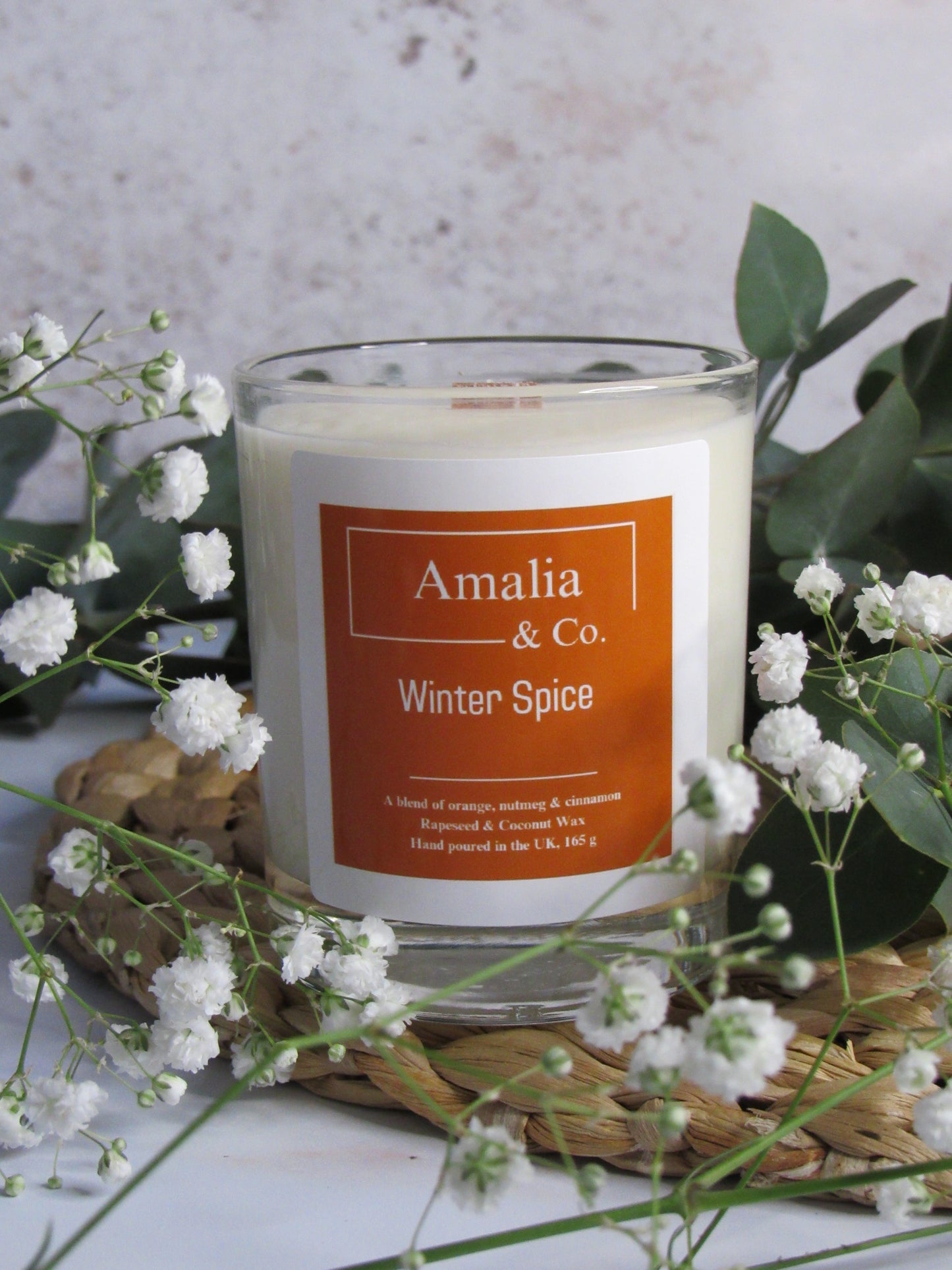 Winter Spice - Citrus & Spice Scented Candle | Eco-Friendly Wood Wick