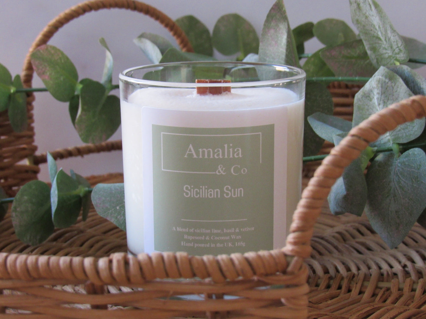 Sicilian Sun - Citrus & Floral Scented Candle | Eco-Friendly Wood Wick