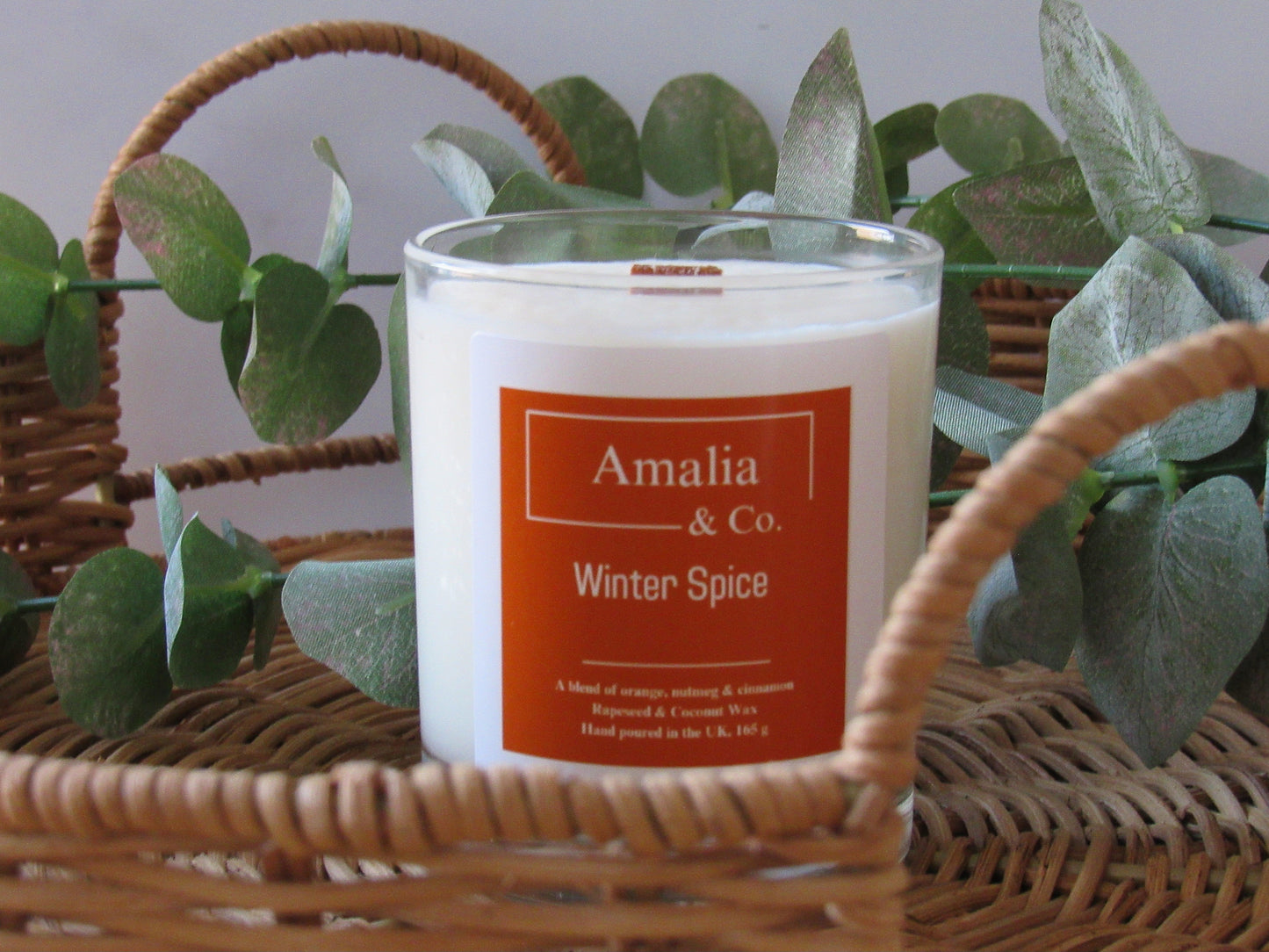 Winter Spice - Citrus & Spice Scented Candle | Eco-Friendly Wood Wick