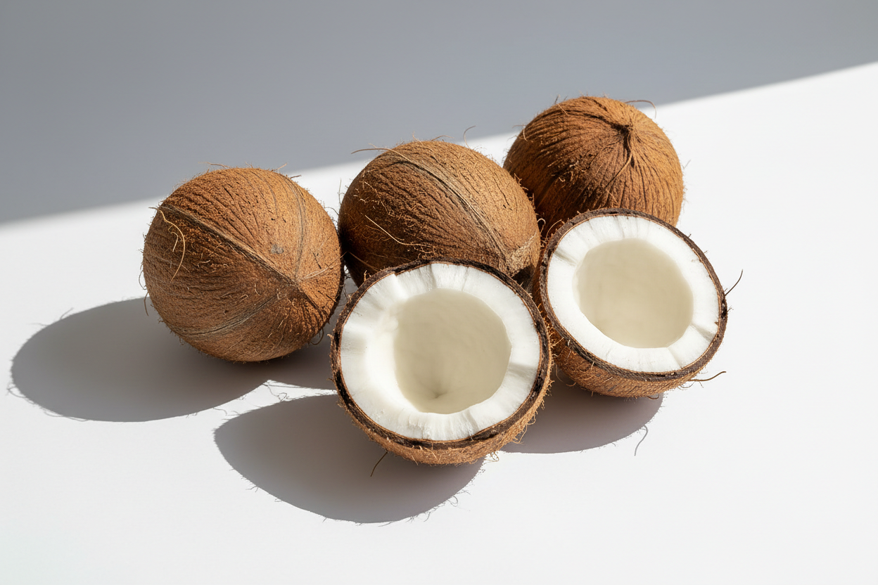 Coconut Cove candle scent inspiration with creamy coconut and tropical coastal fragrance by Amalia & Co