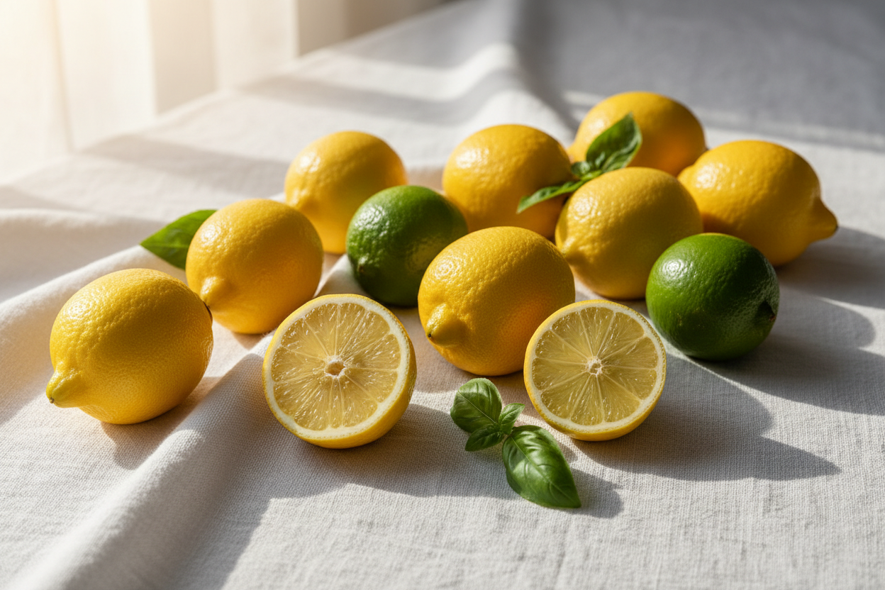 Sicilian Sun candle scent inspiration with bright Mediterranean lemon citrus fragrance by Amalia & Co